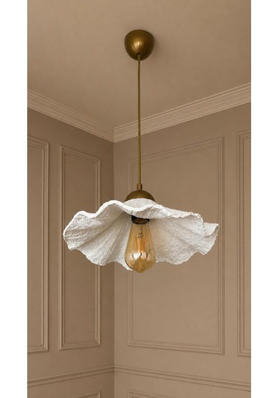 Lioraa Lighting Flora Solo 36 Cm Sarkıt Avize Kırık Beyaz