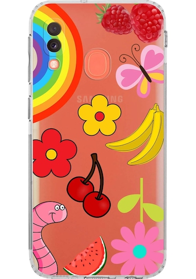 Samsung Galaxy A20e İle Uyumlu Water Color 5 Kamera Korumalı Şeffaf Kılıf Şeffaf