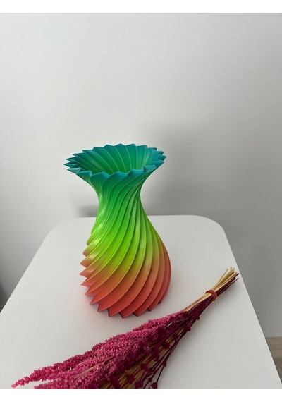 Rainbow Özel Tasarım Vazo 18 Cm X 12 Cm - Rainbow Vase