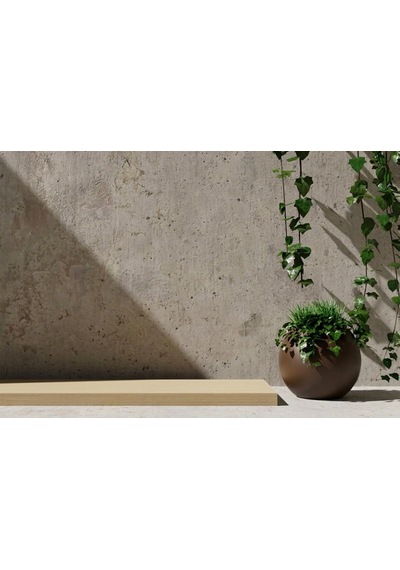 Tr Zevli Dekoratif 27l Küre Saksı Ø35 Cm Kahve Çekirdeği Beton Görünümlü Modern Salon Ve Bahçe Saksıs Genel