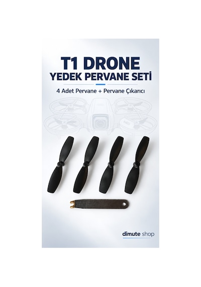 T1 Drone Uyumlu Yedek Pervane Seti 4 Adet Ve Pervane Çıkarma Aparatı - 922515157