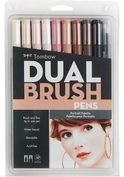 Tombow Ab-t Dual Brush Pen G.kalem Seti Portre Renkleri 10lu