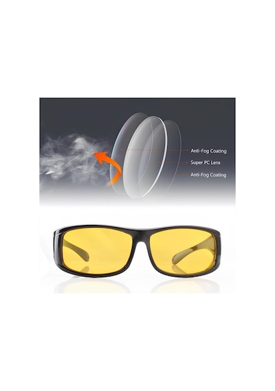 Güvenli Gece Sürüş Görüş Gözlüğü Sis Far Işık Önleyici Anti-fog Gözlük 720834