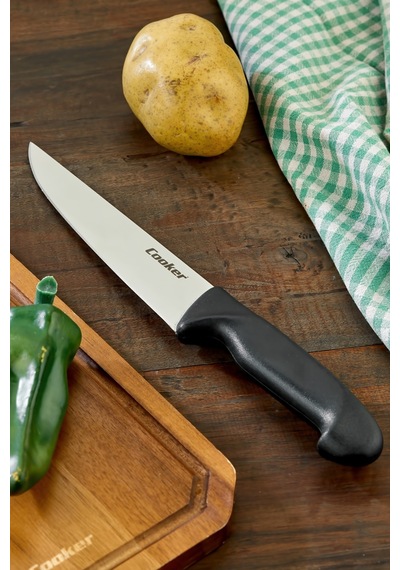 Cooker 31 Cm Paslanmaz Çelik Kasap Bıçağı Siyah Ckr4599