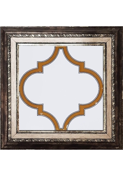 Armada Çini 20X20 Cm Sp 103 Arabesk Sarı Beyaz Desenli Kütahya