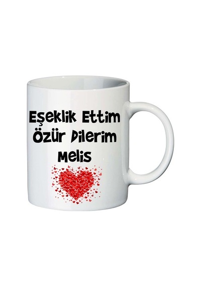 Özür Hediyesi Eşeklik Ettim Isim Baskılı Kupa Bardak