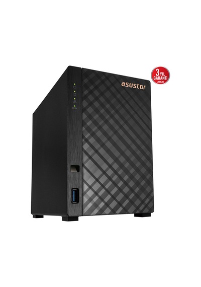 Asustor As1102tl, 1gb Ddr4 Ram, 2 Yuvalı 2x22tb Destek , 1x2.5gbe Network, Usb 3.2, Usb 2.0, Tower Nas Yedekleme Cihazı