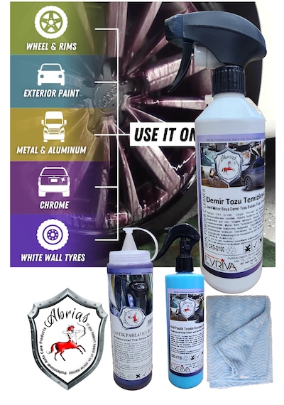Vinil Demir Tozu Temizleyici Ve Lastik Jel Parlatıcı 3lü Set