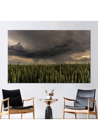 50x70 Cm 1 Parça Kanvas Tablo, Fırtına Hediye Kanvas, Bulutlu