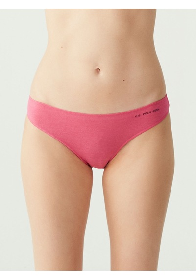 U.S. Polo Assn. Kadın Çok Renkli 5Li Kıl Lastikli Slip 67006 Fuşya