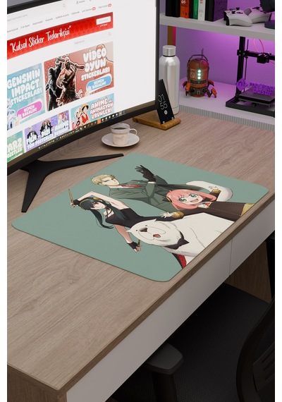 Spy Family Anime V3 - 48x40 Xl Gaming Kauçuk Kaymaz Taban Mouse Pad Fare Altlığı