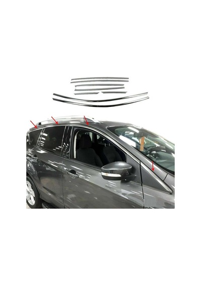 Ford Kuga 2013 2019 Cam Üst Çıtası Krom