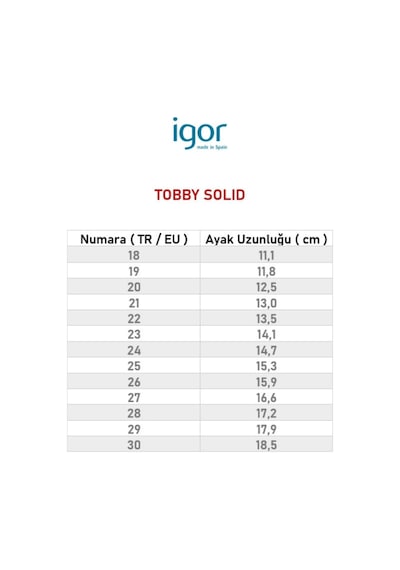 Igor Tobby Solid Çocuk Azul Sandalet S10271-047 İndigo