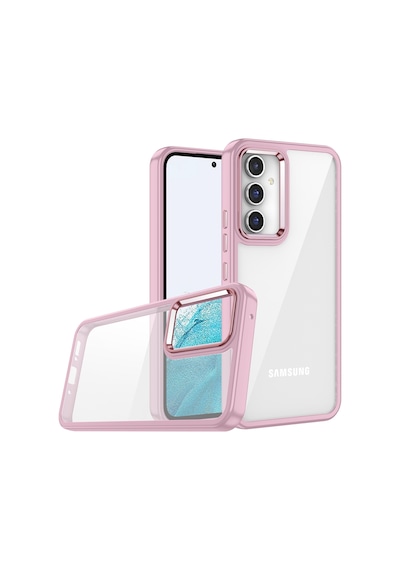 More TR Galaxy A04S Kılıf Zore Flora Kapak - Rose Gold