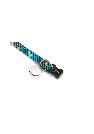 Hnrlıshp Beeztees Kedi Boyun Tasması, Zilli, Mavi, 20-30cm