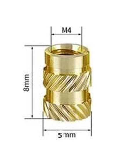 M4x8mm İnsert Çakma Somun 50 Adet