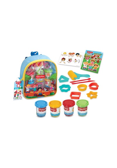 Little People Çantalı Oyun Hamuru Seti - 4 Renk Hamur Ve Şekil Kalıpları Çok  Renkli