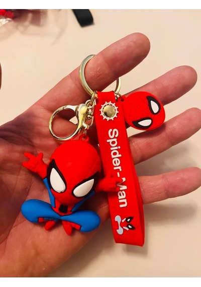 Spider-man 3d Silikon Anahtarlık Marvel Örümcek Adam Çanta & Araba Süsü