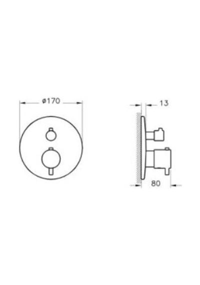 Vitra Origin Ankastre Termostatik Banyo Bataryası A4267136wtc Mat Siyah Diğer