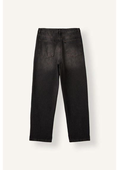 Defacto %100 Pamuk Baggy Fit Yıkamalı Uzun Boy Jean Pantolon H2983ax26aunm40 Siyah-nm40