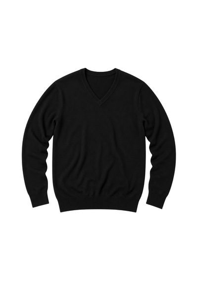 Battalmoda Erkek Büyük Beden Siyah V Yaka Pamuklu Kazak 3xl-4xl-5xl-6xl