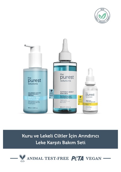 Kuru Ve Lekeli Ciltler Için Arındırıcı Leke Karşıtı Bakım Seti