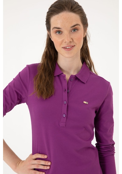U.S. Polo Assn. Kadın Menekşe Basic Polo Yaka Sweatshırt 50313593-VR037