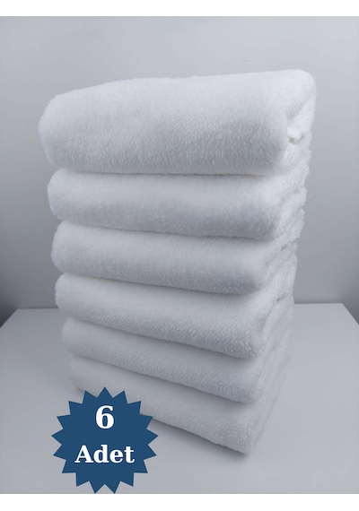 Boya Tutmaz Mikrofiber Kuaför Havlusu 6'lı Beyaz 50 x 90 CM Saç Açıcıya Dayanıklı