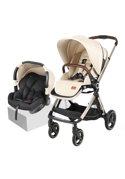 Huggy Revo 5 İn 1 Travel Sistem Bebek Arabası Latte