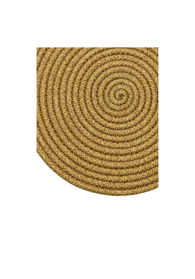 Jutty Hasır Görünümlü Jüt Dokuma Yuvarlak Natural Düz Dekoratif Amerikan Servis 32x32 Cm Supla Naturel