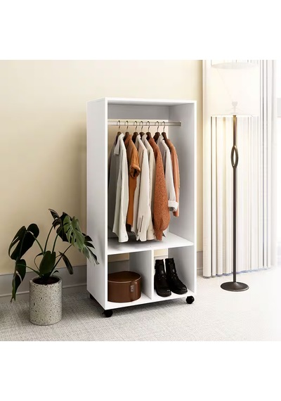 Yori Giyinme Dolabı - Çok Amaçlı Dolap - Gardırop 60 Cm Beyaz