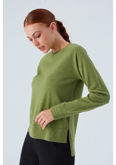 Peraluna Vanessa Pullover Merino Yünlü Yanları Yırtmaçlı Ince Kadın Triko Kazak Yeşil-yeşil Yeşil Peraluna Vanessa Pullover Merino Yünlü Yanları Yırtmaçlı Ince Kadın Triko Kazak Yeşil-yeşil Yeşil