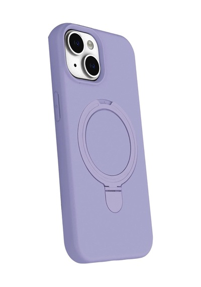 Durukar Apple, Uyumlu iPhone 15 Plus Regal Magsafe Standlı Kapak - Lila