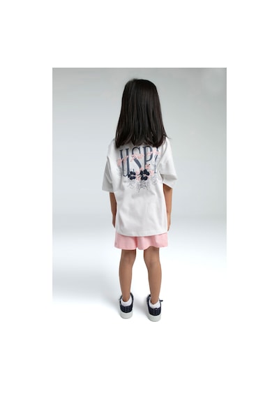 U.S. Polo Assn. Kız Çocuk Beyaz Şortlu Alt Üst Takım 50312453-VR013