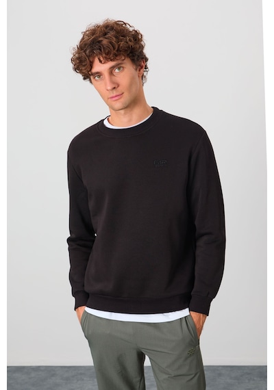 Air Jones Tommy Life Omar Siyah Şardonlu Erkek Sweatshirt - 88137 Siyah