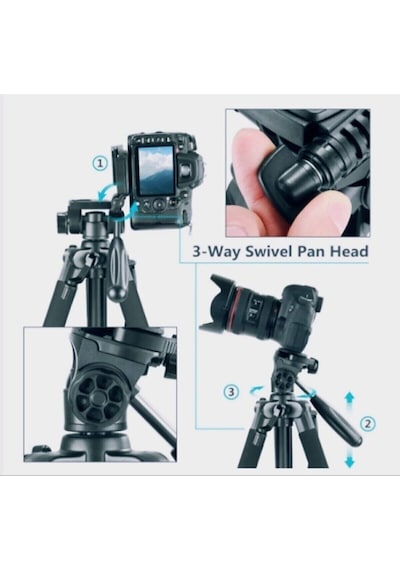Cep Telefonları İçin Bluetooth Kumandalı Çantalı 175cm Tripod