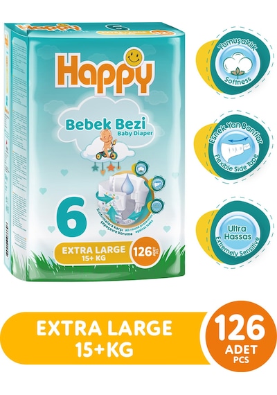 Happy Bebek Bezi Extra Large 6 No 126 lı