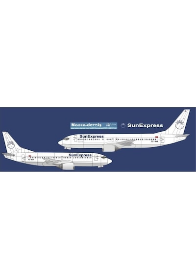 Nazca Decals Sux003 1/144 Ölçek, Sunexpress B737-300/400
