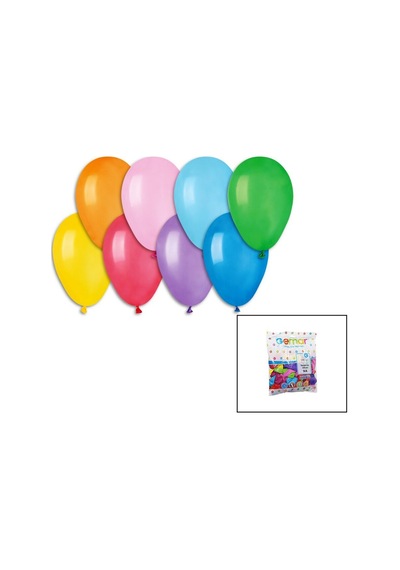 Gemar-a70 9/a Klasik Renkli Balon 086 19cm 100 Adet 7'' Standart