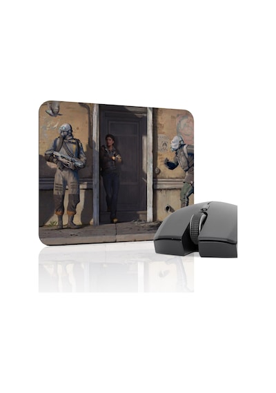 Half Life Kaymaz Dikişli Kauçuk Oyuncu Mousepad V4 - 22x18 Gaming Mouse Pad Fare Altlığı