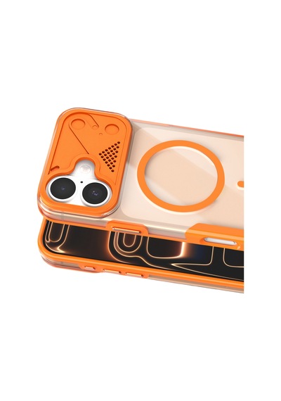Joko Apple Uyumlu iPhone 16 Zinko Magsafe Kapak - Turuncu M111 Pro Primero