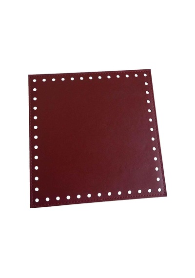 Angel Çanta Aksesuar Bordo Renk 20X20 Cm Suni Deri Plaka