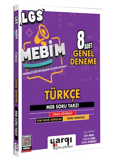 Yargı Ders Arkadaşım 8.sınıf Lgs Mebim Türkçe 8 Adet Genel Deneme