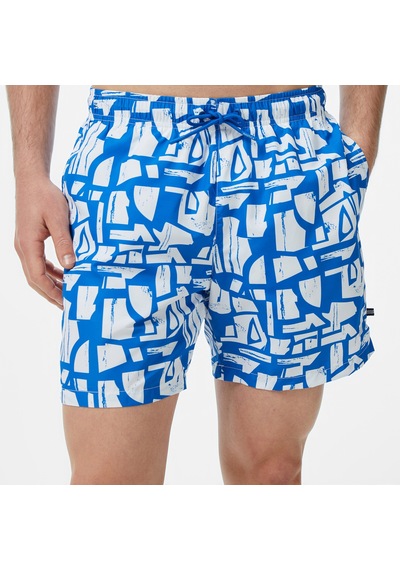 Nautica Erkek Mavi Regular Fit Desenli Deniz Şortu 033 T55120t Mavi
