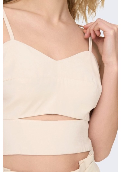 Only Onlmago Lıfe Strap Crop Top Pnt Bej 001