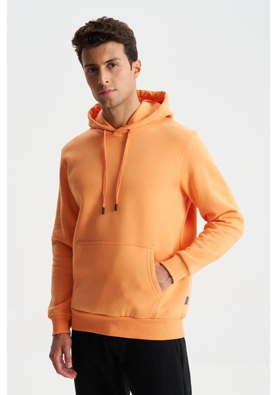 AR-MA Arma Şık Erkek Regular Fit Basic 3 İplik Şardonlu Kanguru Cepli Kapüşonlu Sweatshirt 001