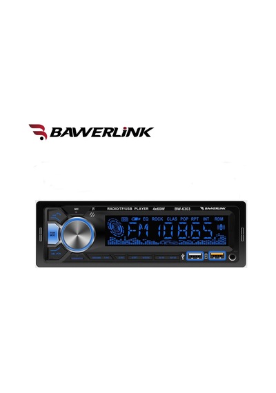 Bawerlink Bw6303 Bluetooth Oto Teyp Çift Usb Girişli 4x60w Amfi Çıkışlı Sd/usb/aux Destekli Araba Teybi Radyo