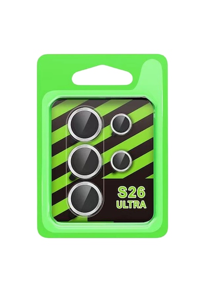 Samsung Galaxy  Uyumlu  S26 Ultra Raze Metal Kamera Lens - Gümüş Çok Renkli