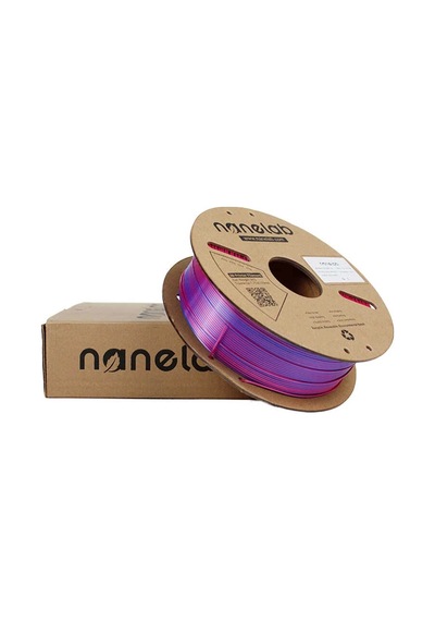 Nanelab Çift Renkli Silk Pla Filament - Mavi - Kırmızı - 1.75mm - 1kg