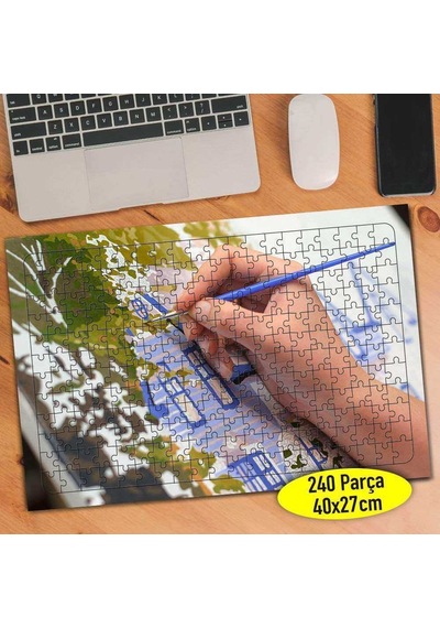 Ressam Sanatkar Eller 240 Parça Puzzle Yapboz-97173332